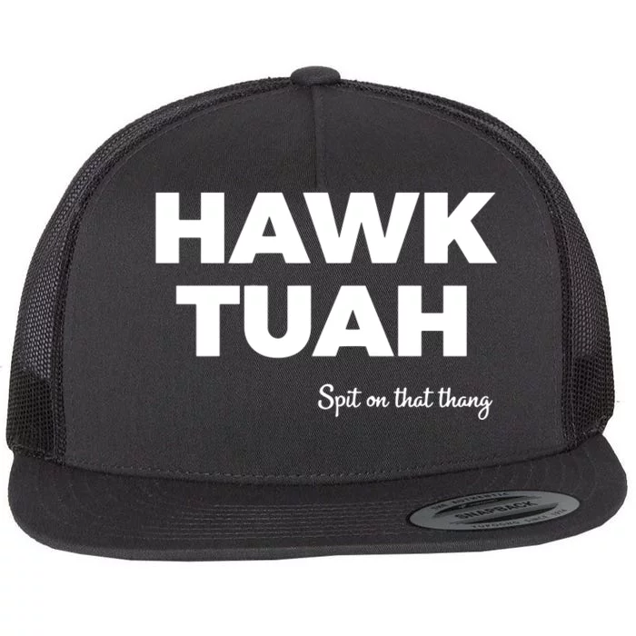 Hawk Tuah Flat Bill Trucker Hat