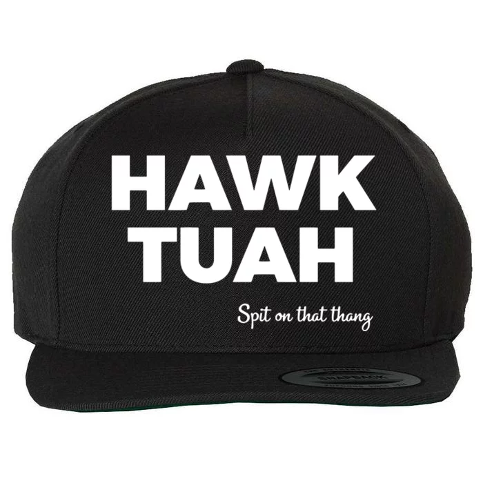 Hawk Tuah Wool Snapback Cap