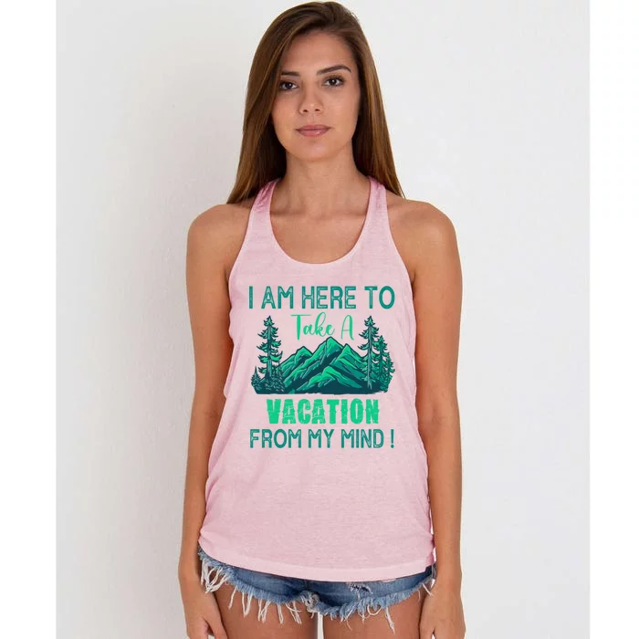 Holiday Thoughts Holiday Spirit Holiday Mountain Vacation Meaningful Gift Women's Knotted Racerback Tank