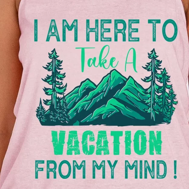 Holiday Thoughts Holiday Spirit Holiday Mountain Vacation Meaningful Gift Women's Knotted Racerback Tank