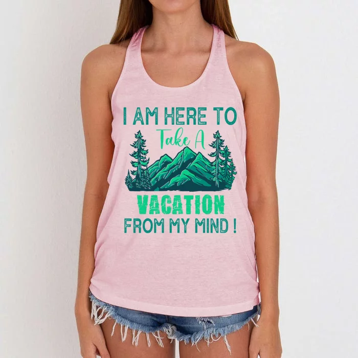 Holiday Thoughts Holiday Spirit Holiday Mountain Vacation Meaningful Gift Women's Knotted Racerback Tank