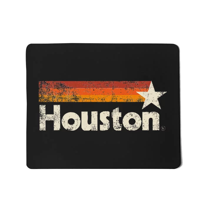 Houston Texas Houston Stripes Strong Old 70s 80s 90s Mousepad