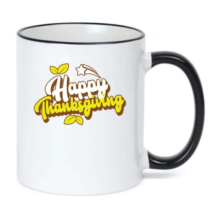 Happy Thanksgiving Holiday Cute Black Color Changing Mug