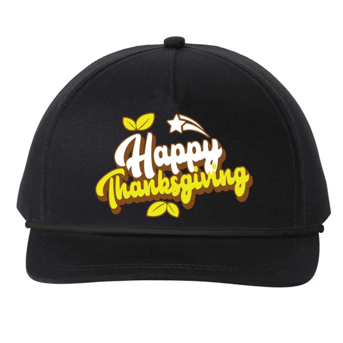 Happy Thanksgiving Holiday Cute Snapback Five-Panel Rope Hat