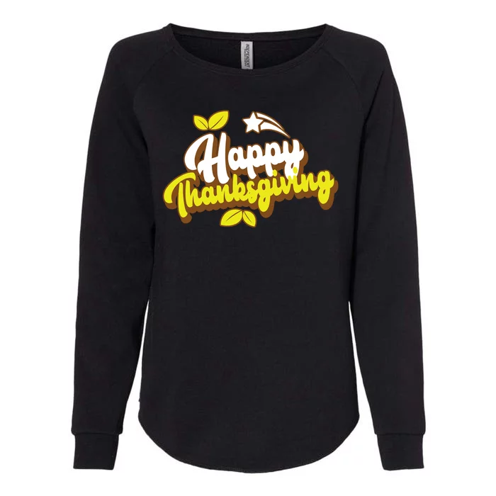 Happy Thanksgiving Holiday Cute Womens California Wash Sweatshirt