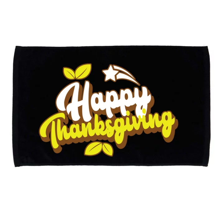 Happy Thanksgiving Holiday Cute Microfiber Hand Towel