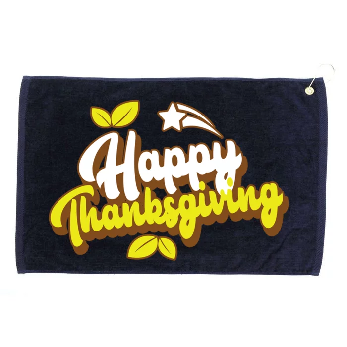 Happy Thanksgiving Holiday Cute Grommeted Golf Towel