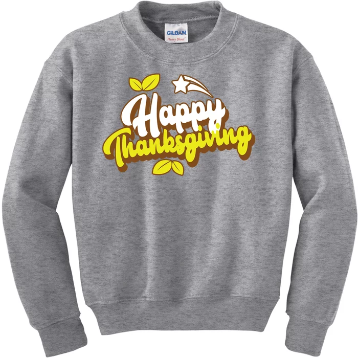 Happy Thanksgiving Holiday Cute Kids Sweatshirt