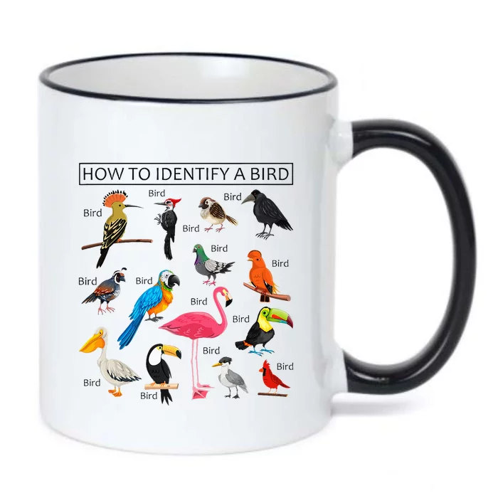 How To Identify A Bird Birds Lover Nature Birdwatcher Black Color Changing Mug