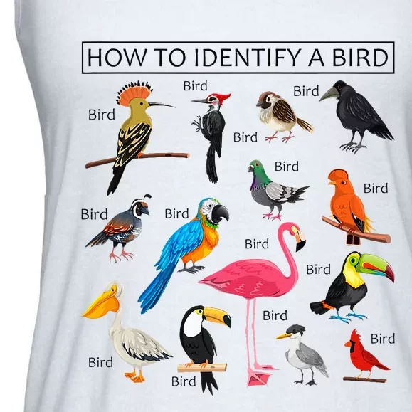 How To Identify A Bird Birds Lover Nature Birdwatcher Ladies Essential Flowy Tank