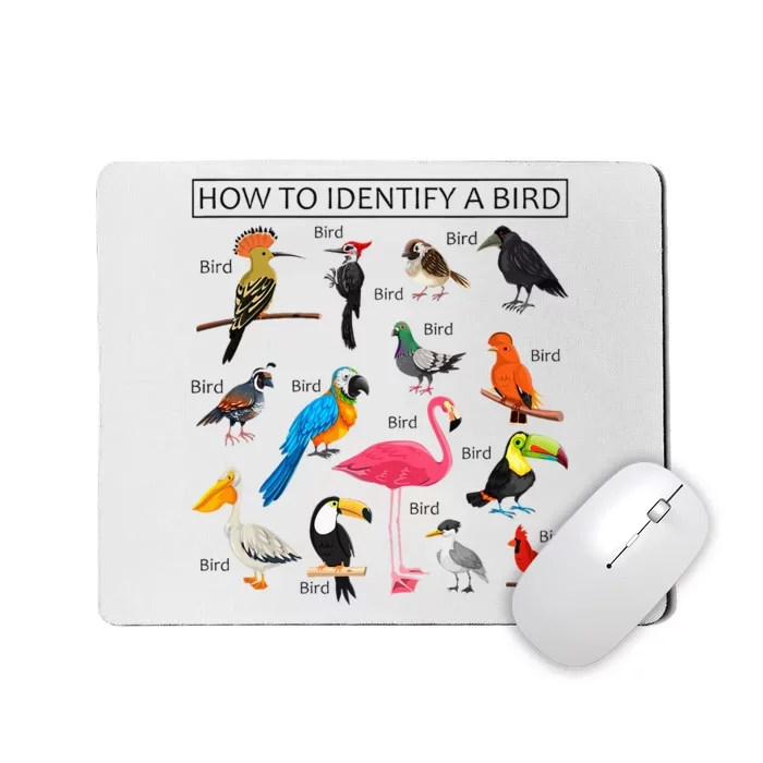 How To Identify A Bird Birds Lover Nature Birdwatcher Mousepad