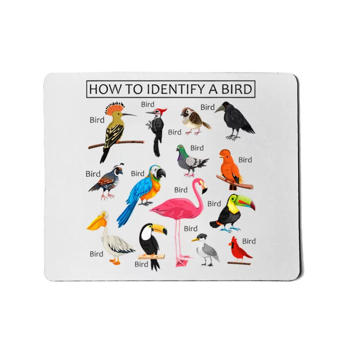 How To Identify A Bird Birds Lover Nature Birdwatcher Mousepad