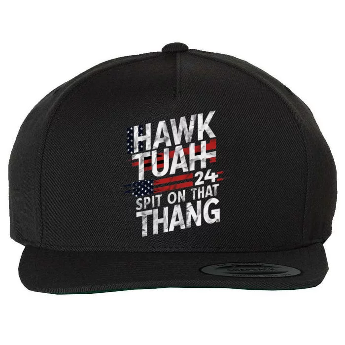 Hawk Tauh Inspirational Patriotic Design Wool Snapback Cap