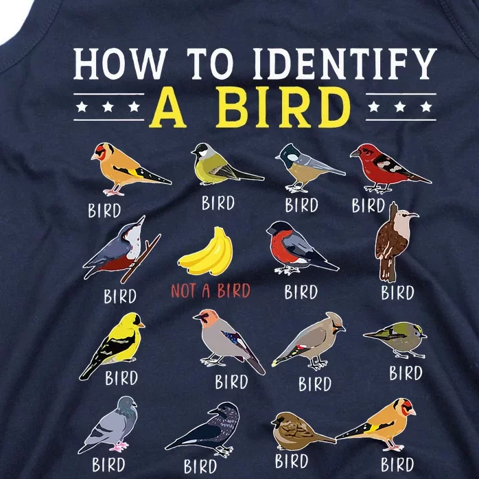 How To Identify A Bird Bird Watcher Bird Lover Tank Top