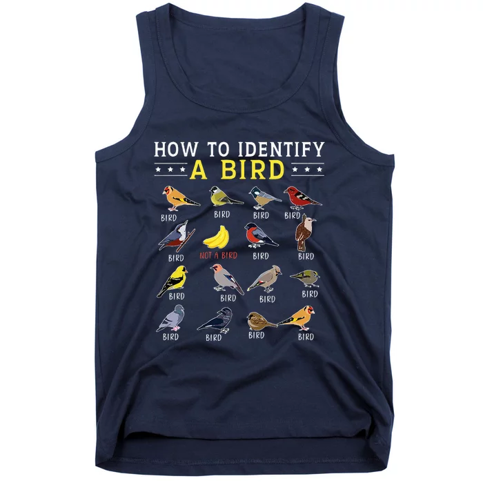 How To Identify A Bird Bird Watcher Bird Lover Tank Top