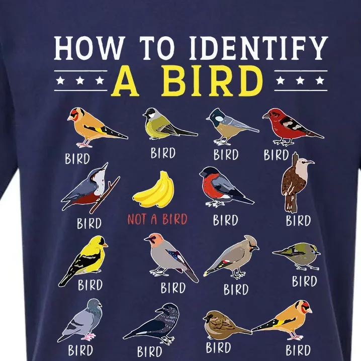 How To Identify A Bird Bird Watcher Bird Lover Sueded Cloud Jersey T-Shirt