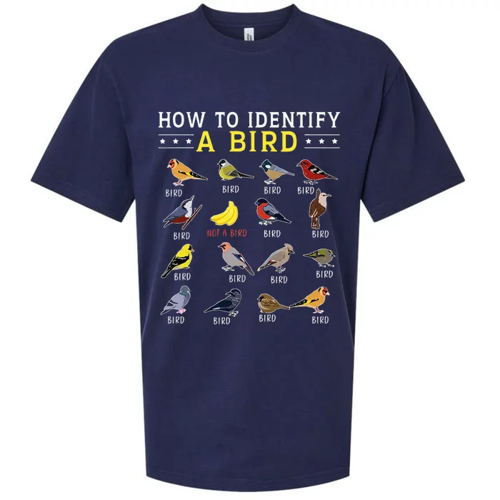 How To Identify A Bird Bird Watcher Bird Lover Sueded Cloud Jersey T-Shirt