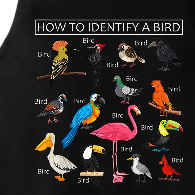 How To Identify A Bird Funny Birds Lover Nature Birdwatcher Ladies Tri-Blend Wicking Tank