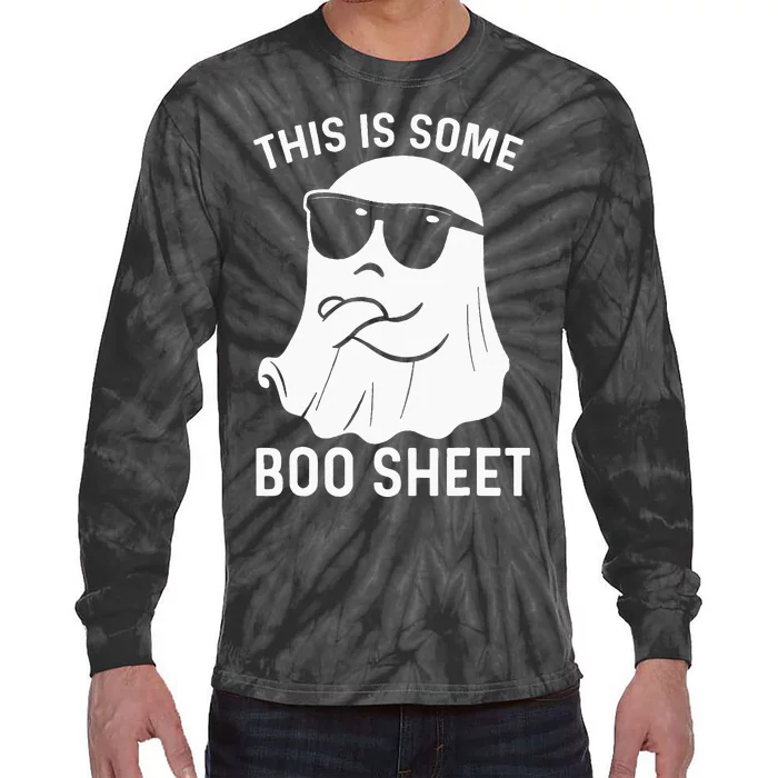 Halloween This Is Some Boo Sheet Ghost Tie-Dye Long Sleeve Shirt