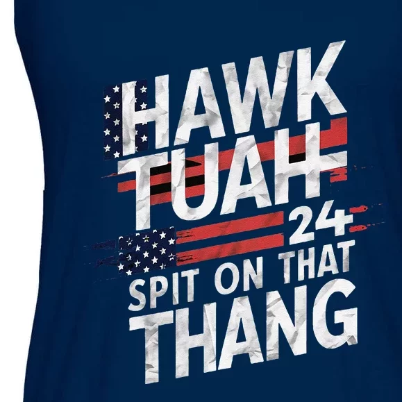 Hawk Tauh Inspirational Patriotic Design Ladies Essential Flowy Tank