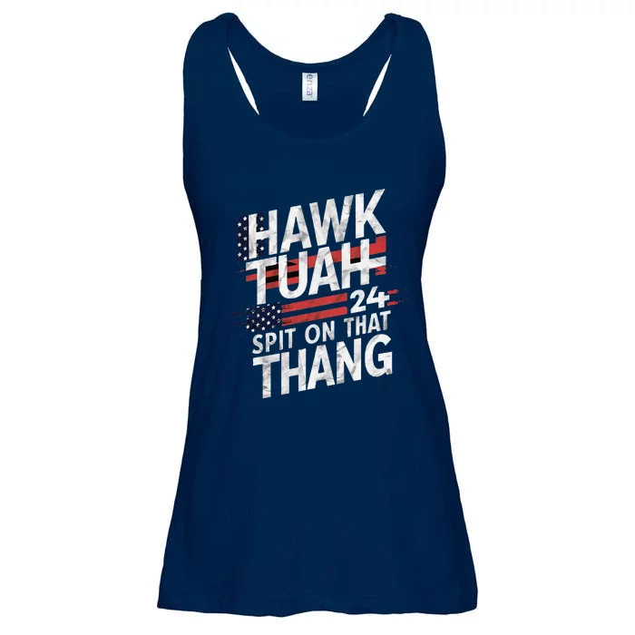 Hawk Tauh Inspirational Patriotic Design Ladies Essential Flowy Tank