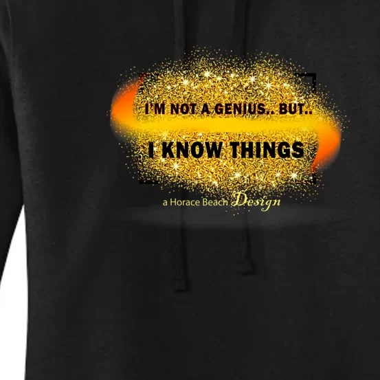 HoraceBeachDesigns, Teaseteetops, I KNOW THINGS Women's Pullover Hoodie