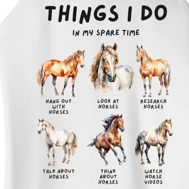 Horse Things I Do In My Leisure Time Women’s Perfect Tri Rocker Tank