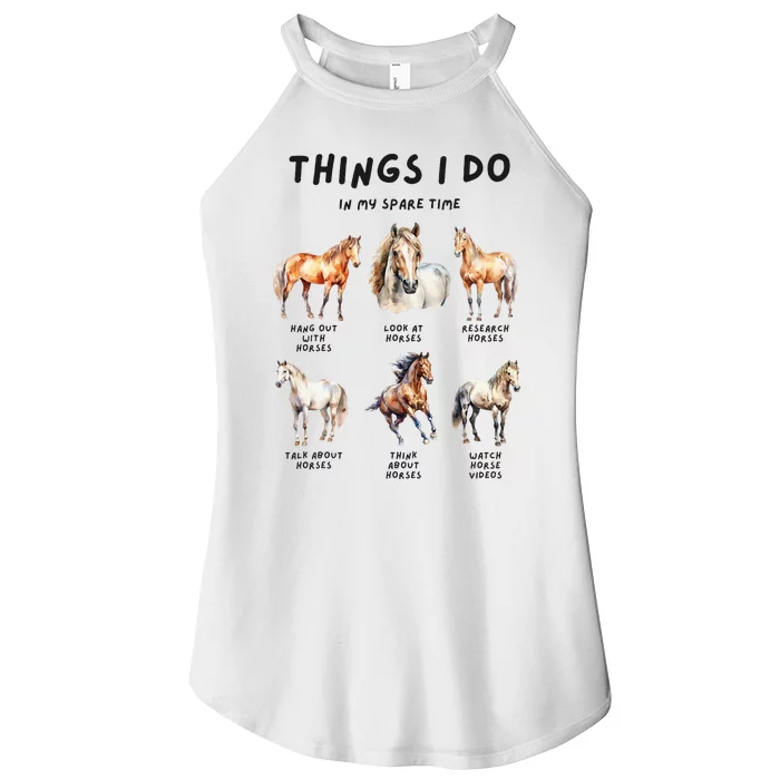 Horse Things I Do In My Leisure Time Women’s Perfect Tri Rocker Tank