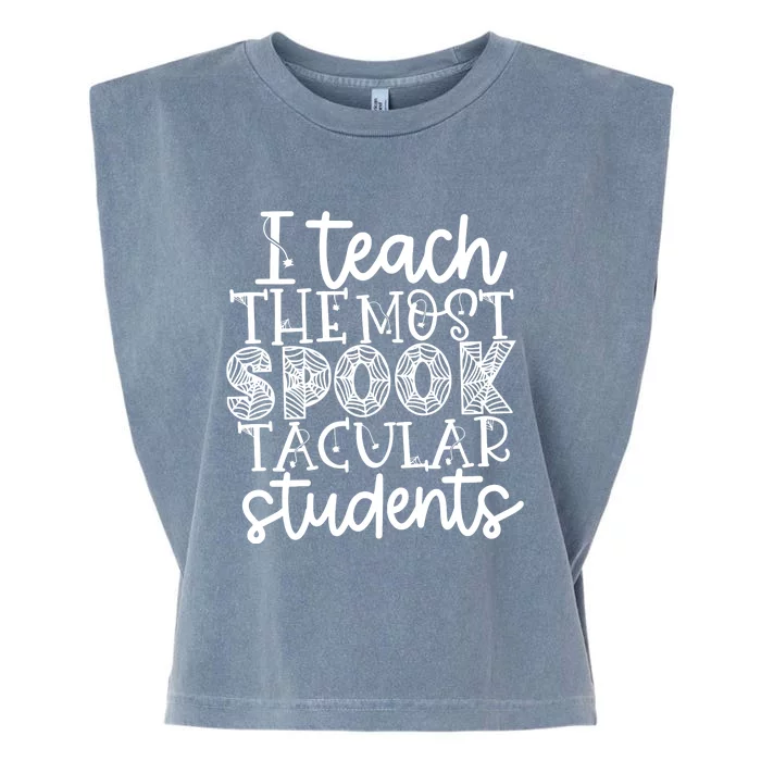 Halloween Teacher I Teach The Most Spooktacular Garment-Dyed Women's Muscle Tee