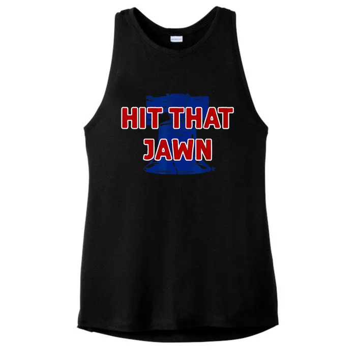 Hit That Jawn Philadelphia Baseball Ladies Tri-Blend Wicking Tank