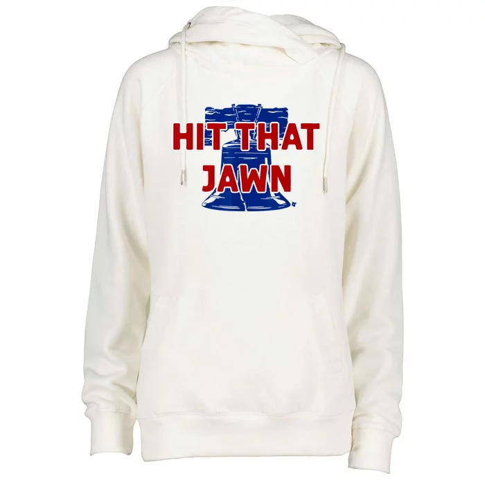 Hit That Jawn Philadelphia Baseball Womens Funnel Neck Pullover Hood