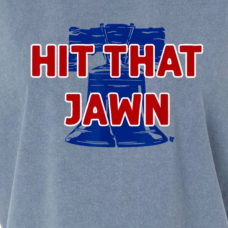 Hit That Jawn Philadelphia Baseball Garment-Dyed Women's Muscle Tee