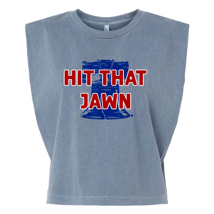 Hit That Jawn Philadelphia Baseball Garment-Dyed Women's Muscle Tee