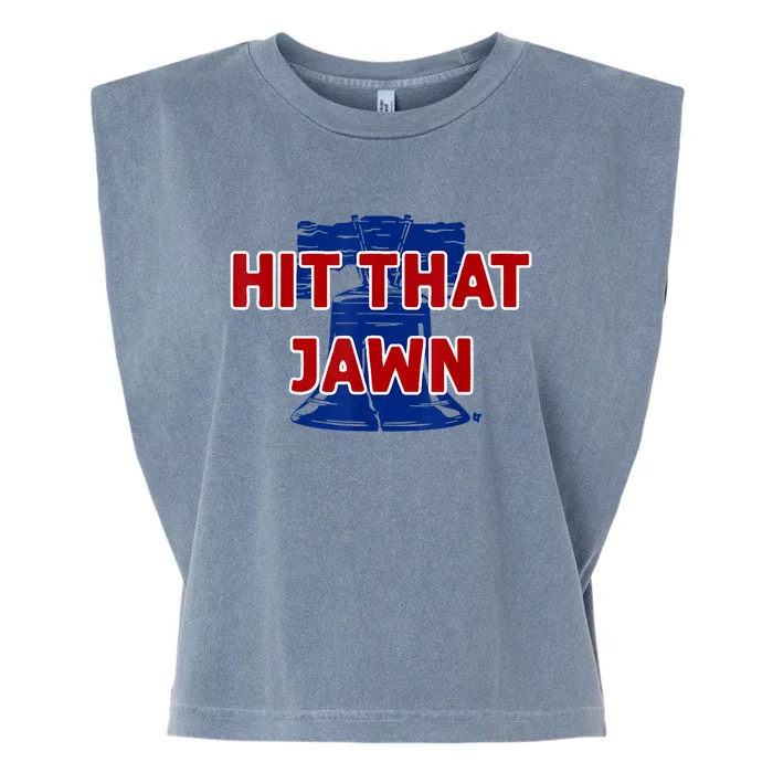 Hit That Jawn - Philadelphia Baseball Garment-Dyed Women's Muscle Tee