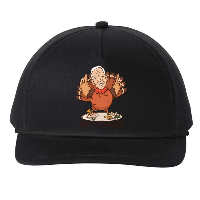 Happy Thanksgiving Joe Bide Turkey Snapback Five-Panel Rope Hat