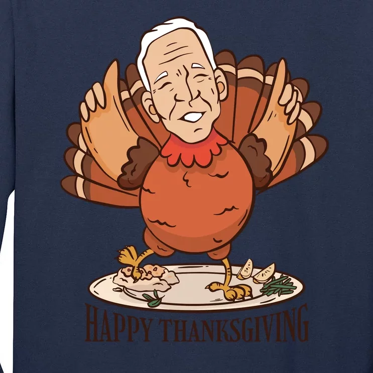 Happy Thanksgiving Joe Bide Turkey Tall Long Sleeve T-Shirt