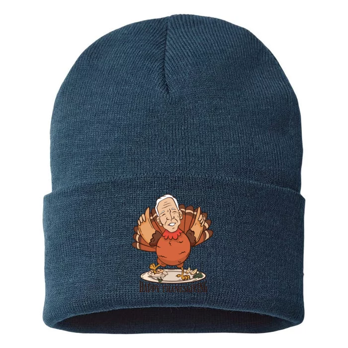 Happy Thanksgiving Joe Bide Turkey Sustainable Knit Beanie