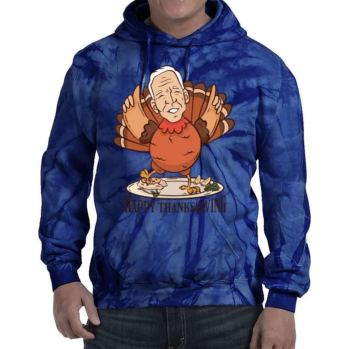 Happy Thanksgiving Joe Bide Turkey Tie Dye Hoodie