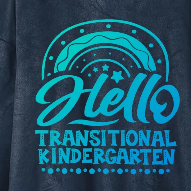 Hello Transitional Kindergarten Teacher Team Gift Hooded Wearable Blanket