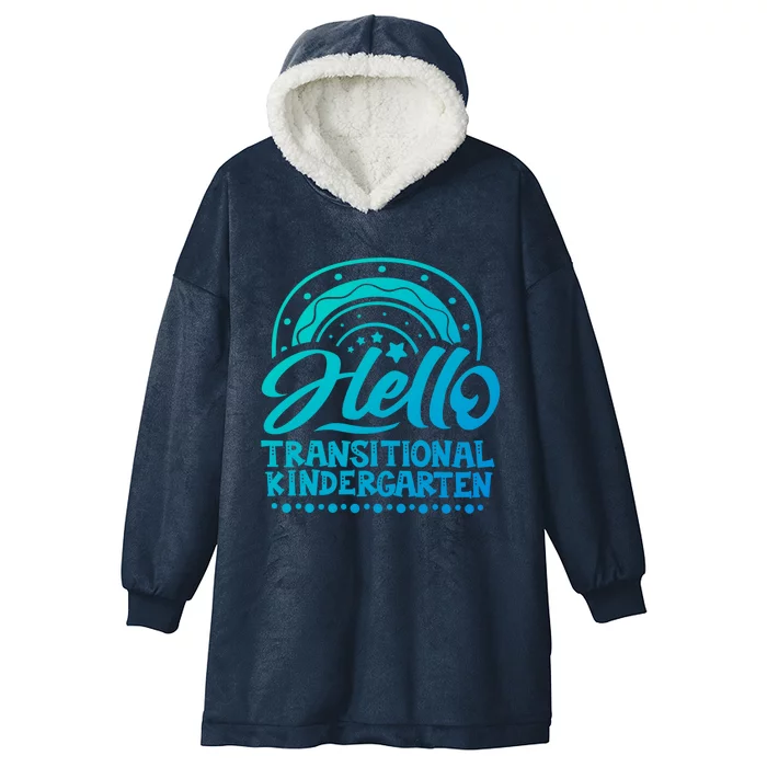 Hello Transitional Kindergarten Teacher Team Gift Hooded Wearable Blanket