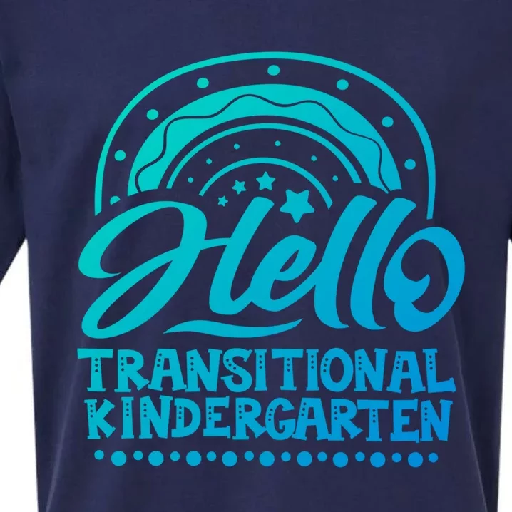 Hello Transitional Kindergarten Teacher Team Gift Sueded Cloud Jersey T-Shirt