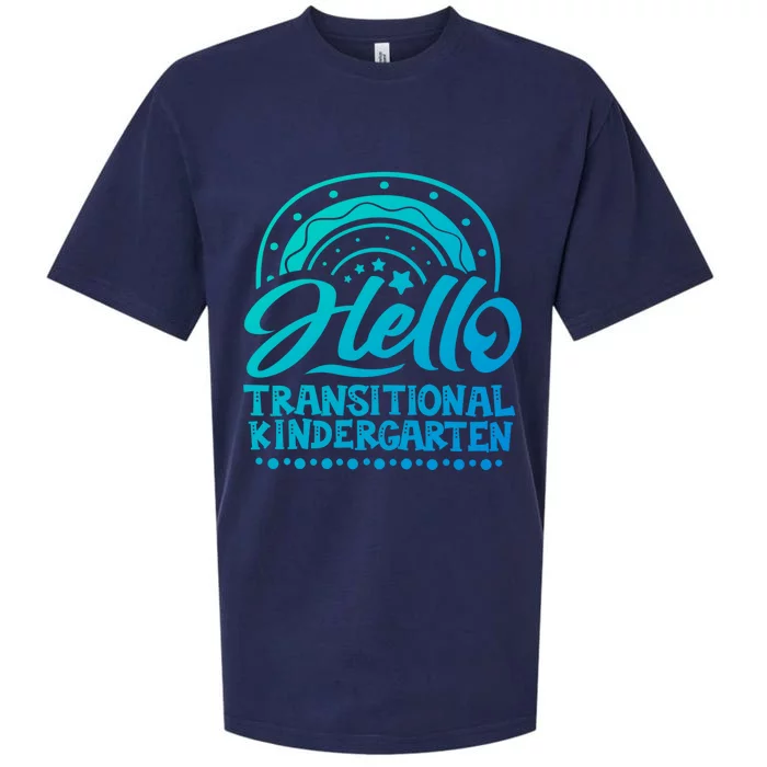 Hello Transitional Kindergarten Teacher Team Gift Sueded Cloud Jersey T-Shirt