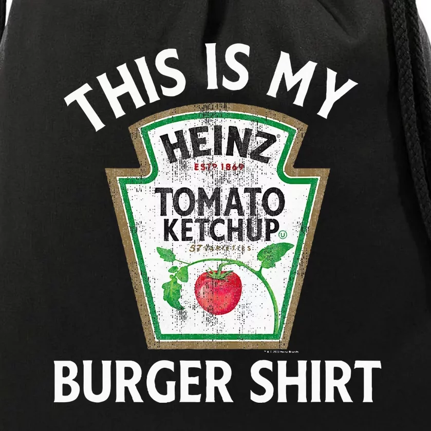 Heinz Tomato K.E.T.C.H.U.P This Is My Burger Distressed Logo Drawstring Bag