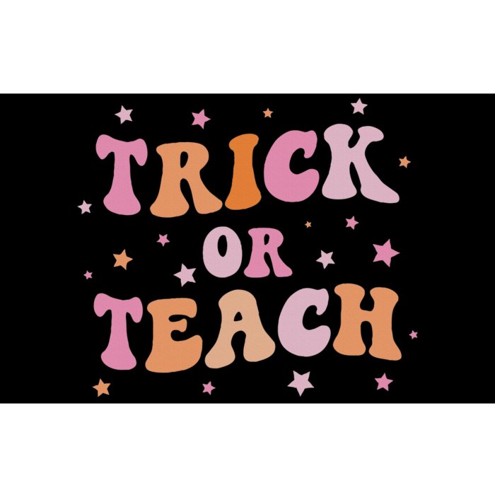 Halloween Teacher Life Retro Vintage Groovy Trick Bumper Sticker