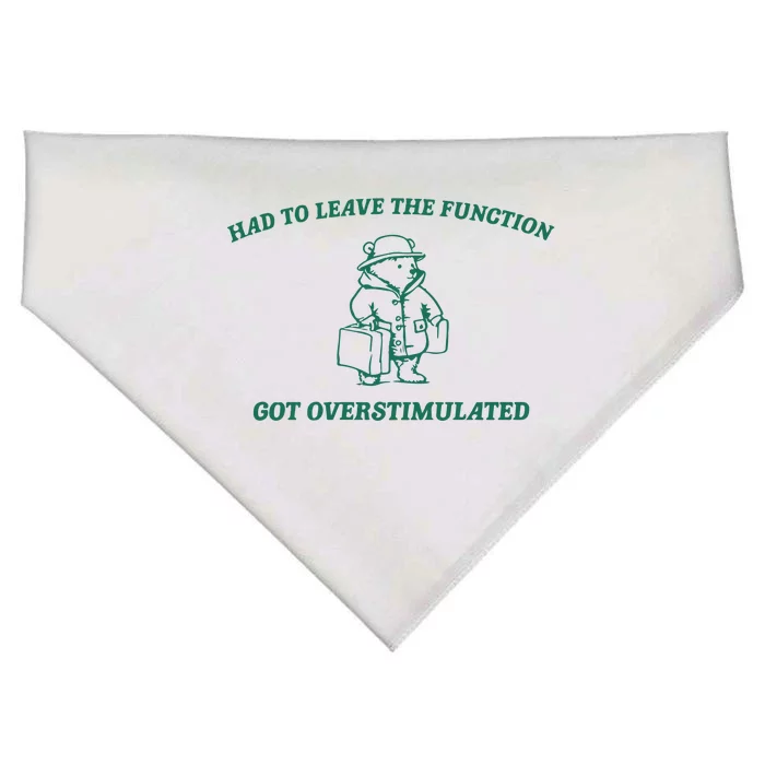 Had To Leave The Function Vintage Drawing USA-Made Doggie Bandana