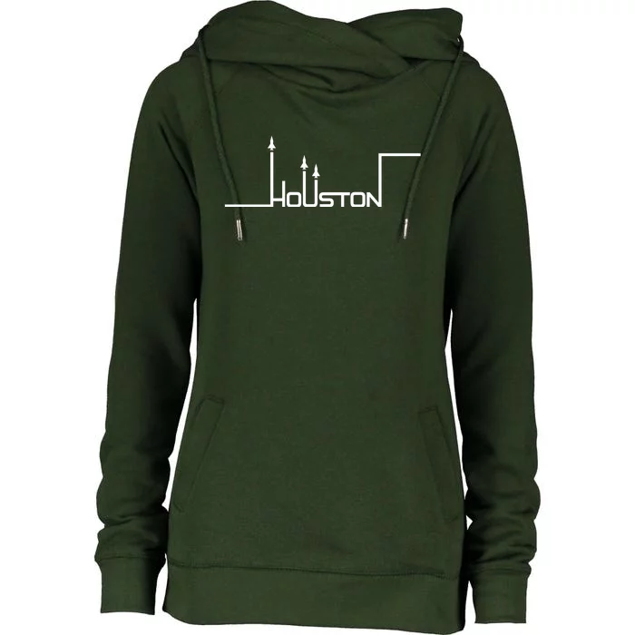 Houston Texas Lift Off Logo Womens Funnel Neck Pullover Hood