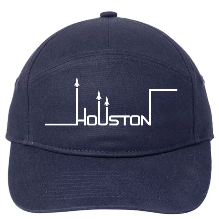 Houston Texas Lift Off Logo 7-Panel Snapback Hat