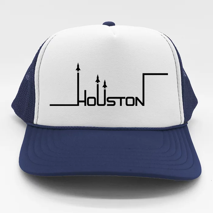 Houston Texas Lift Off Logo Trucker Hat