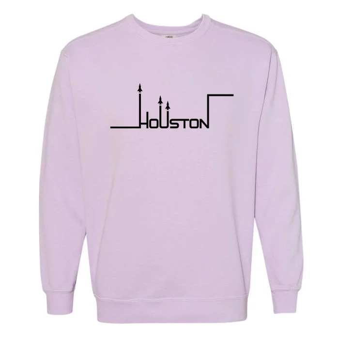 Houston Texas Lift Off Logo Garment-Dyed Sweatshirt