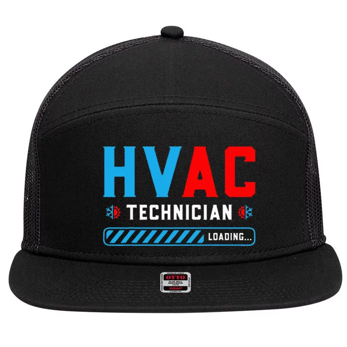 Hvac Tech Loading Future Hvac Tech Technician In Training 7 Panel Mesh Trucker Snapback Hat